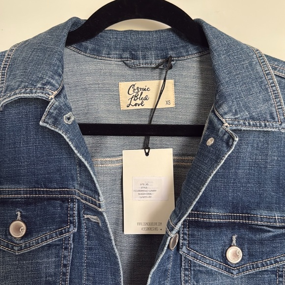 Cosmic blue love denim jacket - Picture 2 of 9